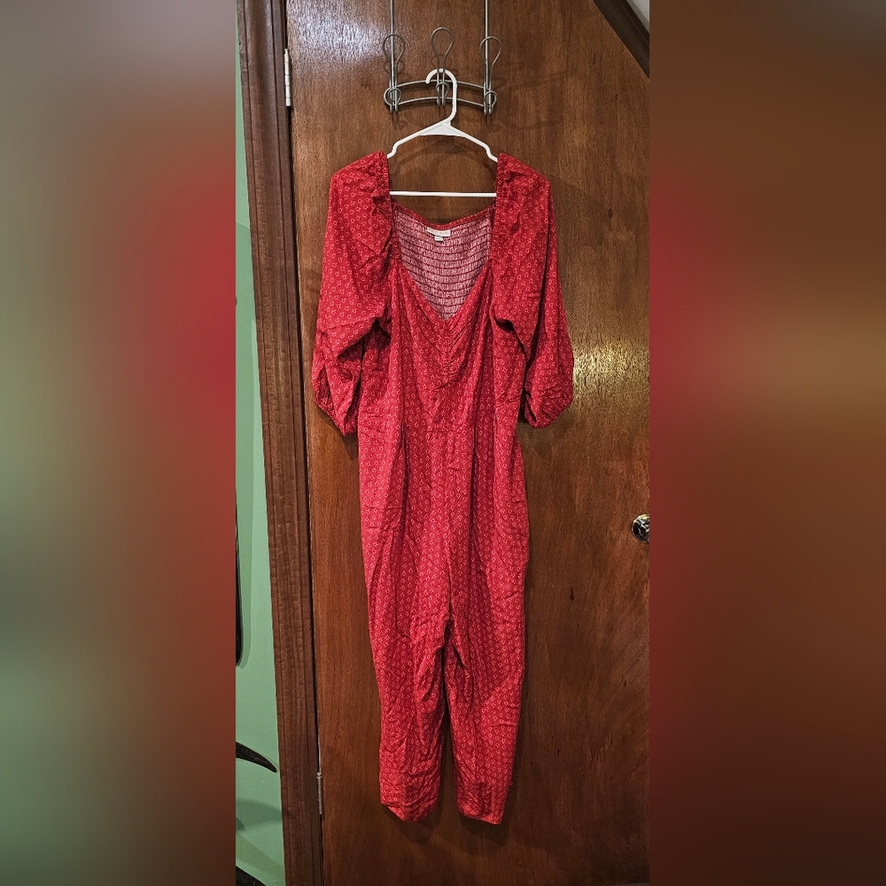 Knox Rose Pink and Red Jumpsuit
